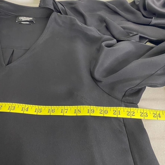 Calvin Klein 205W39NYC Satin Drape-Front Silk Cady top MADE IN ITALY - Picture 12 of 14